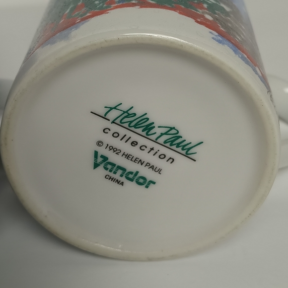 Helen Paul Christmas Holiday Coffee Mugs ~ Set of Two - Picture 7 of 7